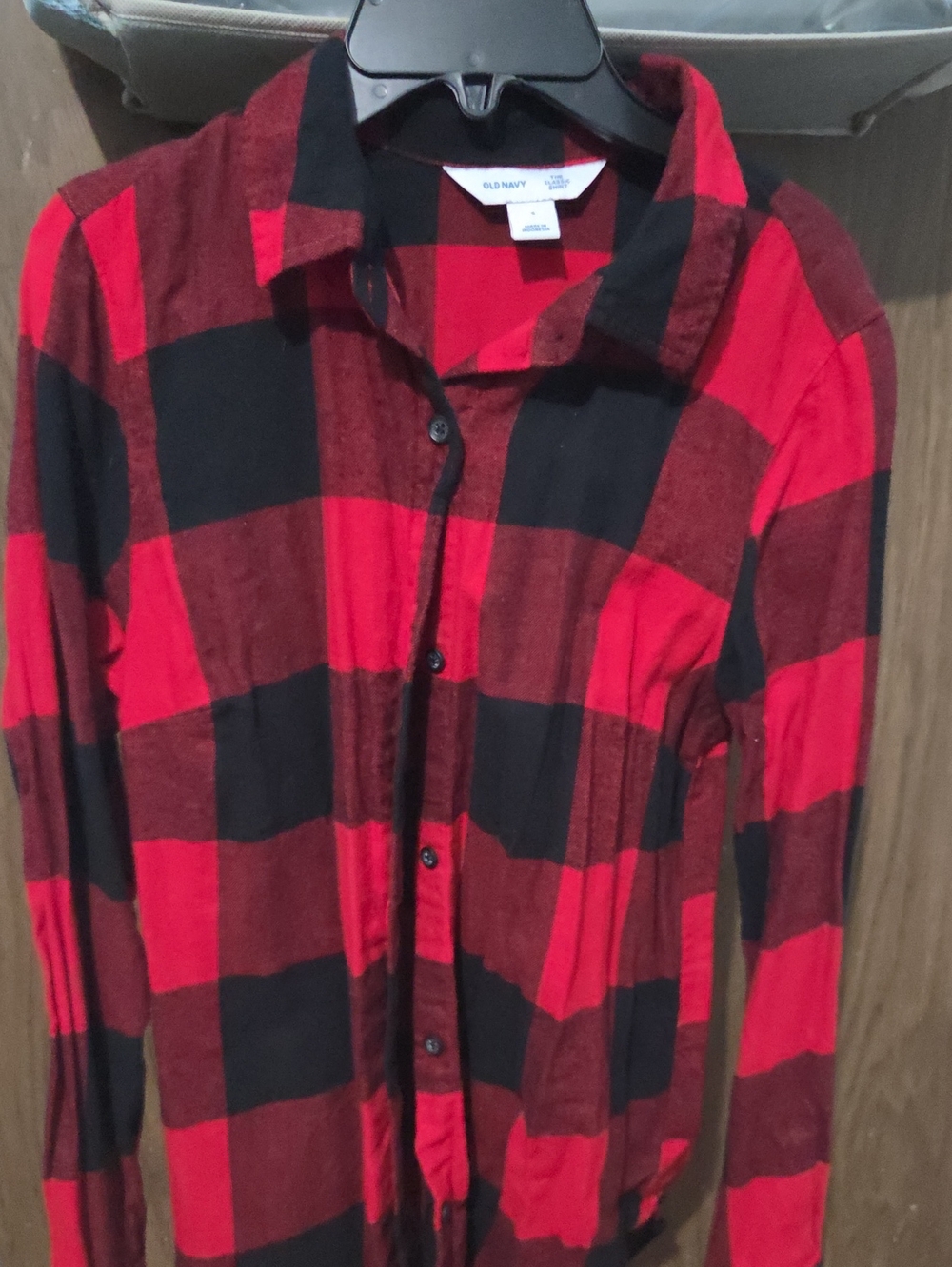 Women's Red/Black Plaid Flannel Shirt